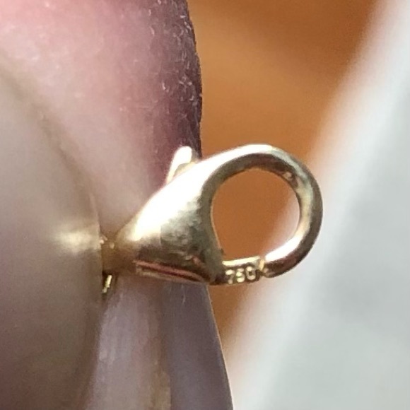 18K Yellow Gold Charmed Bracelet sz 6.5 -  sz 7 Double Chain Adjustable NEW Au75 - Picture 7 of 7